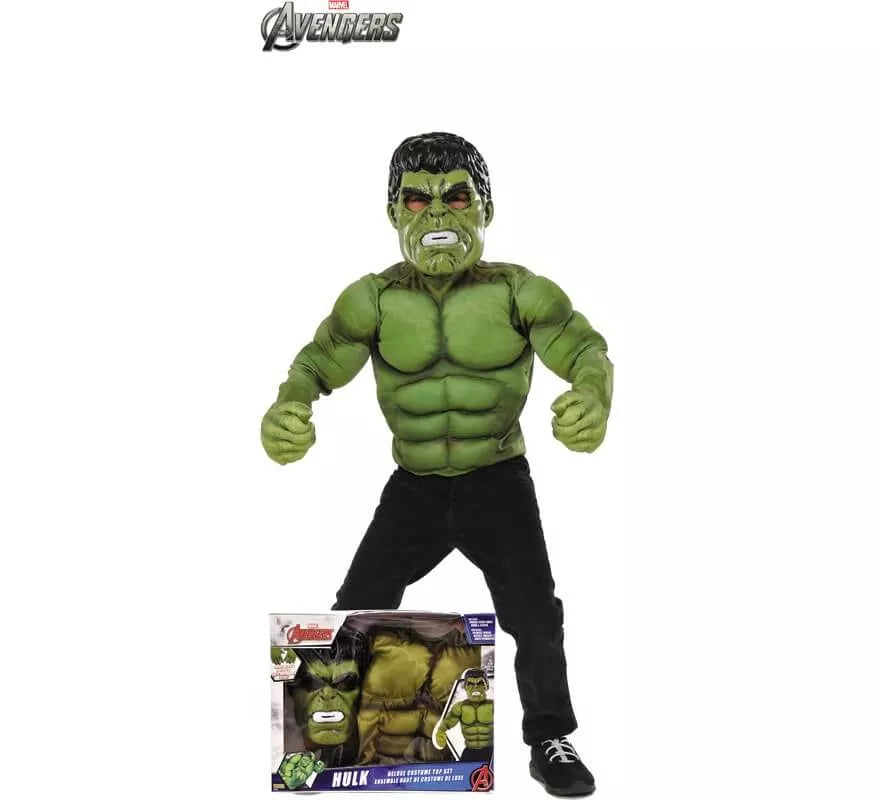 Translation missing: de.Disfraz de Hulk Avengers con Músculos para niño