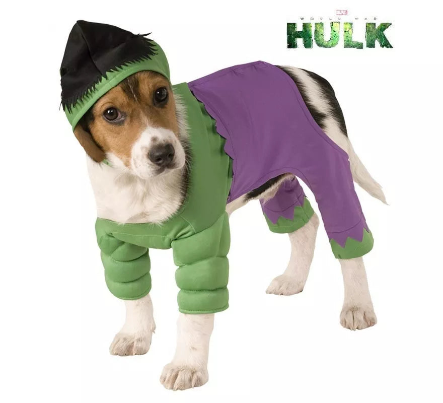 Translation missing: de.Disfraz de Hulk con gorro para perro