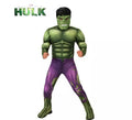 Disfraz de Hulk verde musculoso con máscara deluxe para niño