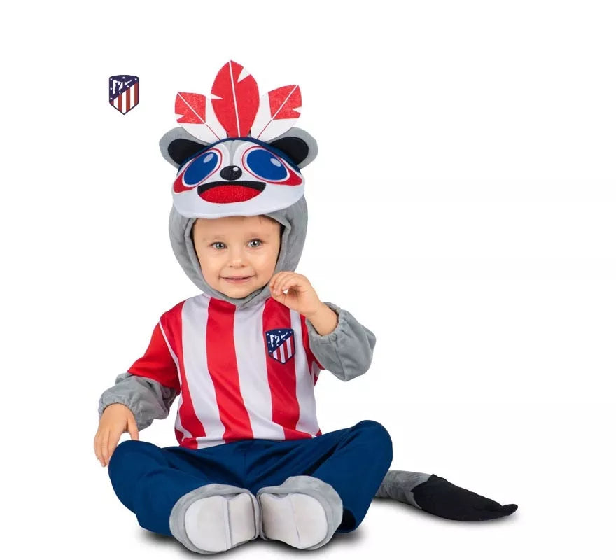 Translation missing: de.Disfraz de Indi Atlético de Madrid rojo y blanco para bebé
