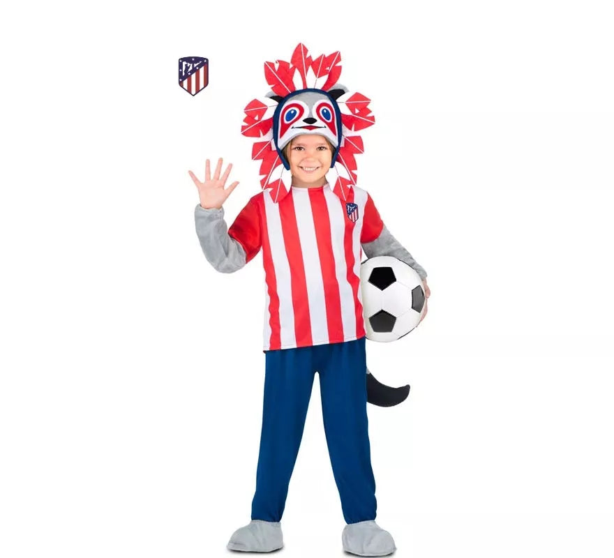 Translation missing: de.Disfraz de Indi Atlético de Madrid rojo y blanco para niño