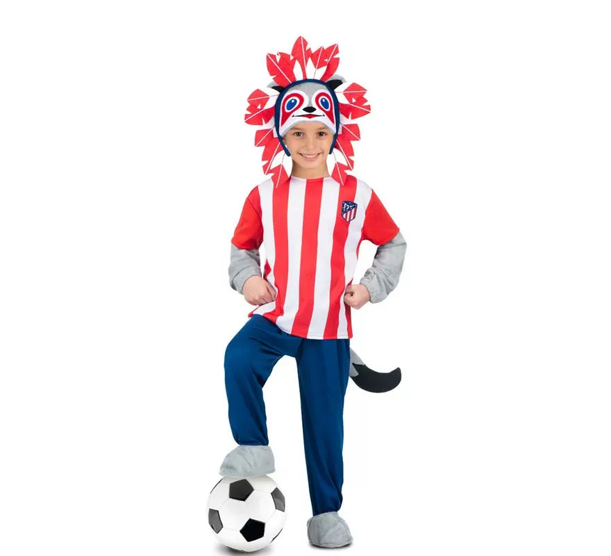 Translation missing: de.Disfraz de Indi Atlético de Madrid rojo y blanco para niño
