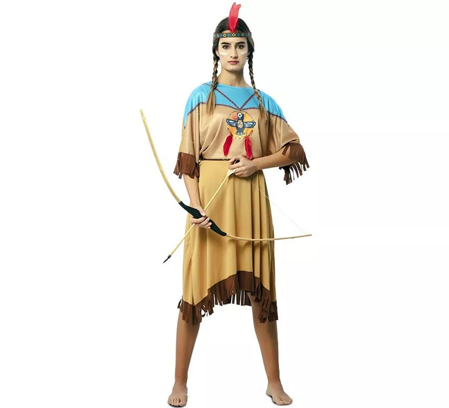 Translation missing: de.Disfraz de India Apache en vestido con tocado para mujer