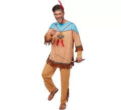 Apache-Indianerkostüm mit Kopfschmuck für Herren