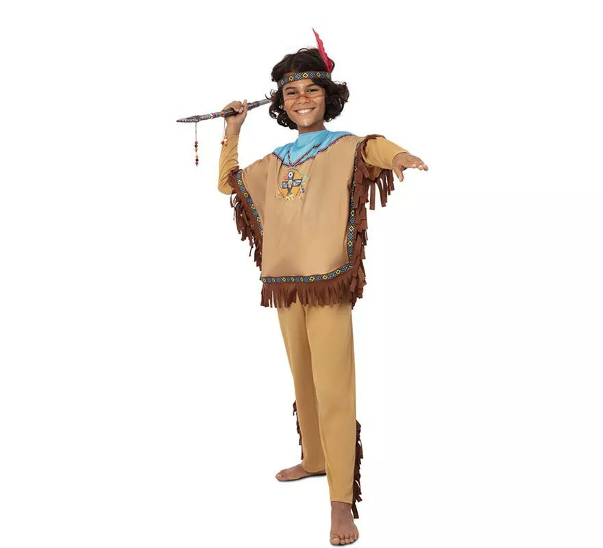 Disfraz de Indio Apache con tocado para niño