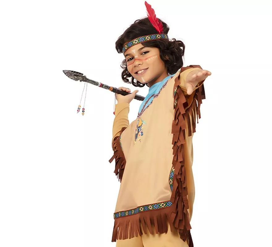 Translation missing: de.Disfraz de Indio Apache con tocado para niño