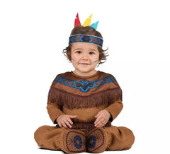 Traumfänger-Indianerkostüm mit Kopfschmuck für Baby und Kind