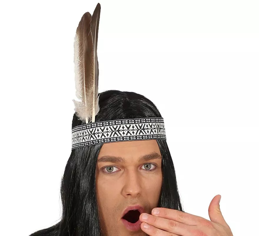Disfraz de Indio marrón oscuro para hombre