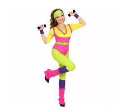 80er Jahre Aerobic-Lehrer-Kostüm für Damen