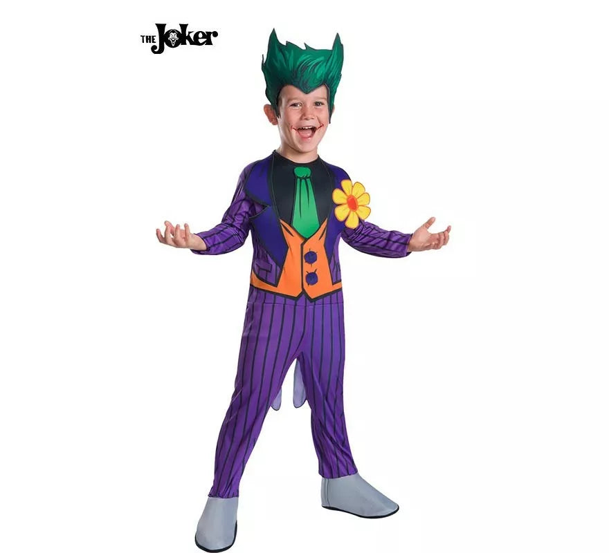Translation missing: de.Disfraz de Joker clásico con tocado para niño