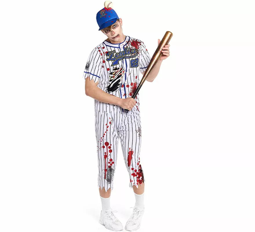 Translation missing: de.Disfraz de Jugador de Béisbol Zombie para hombre