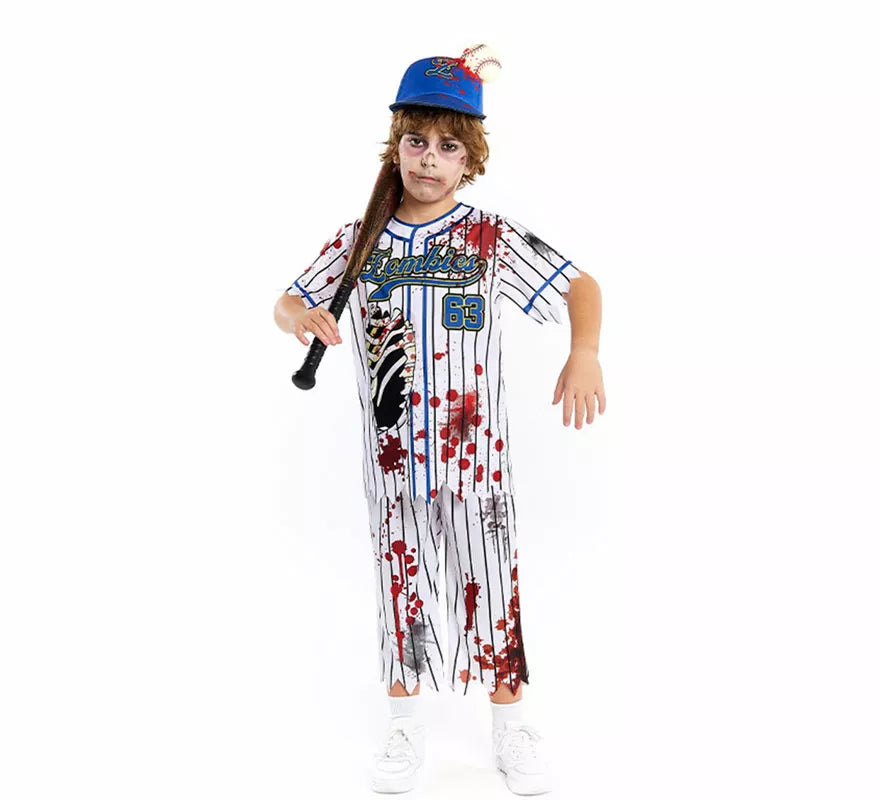 Disfraz de Jugador de Béisbol Zombie para niño