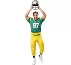 Grünes American-Football-Spielerkostüm für Herren