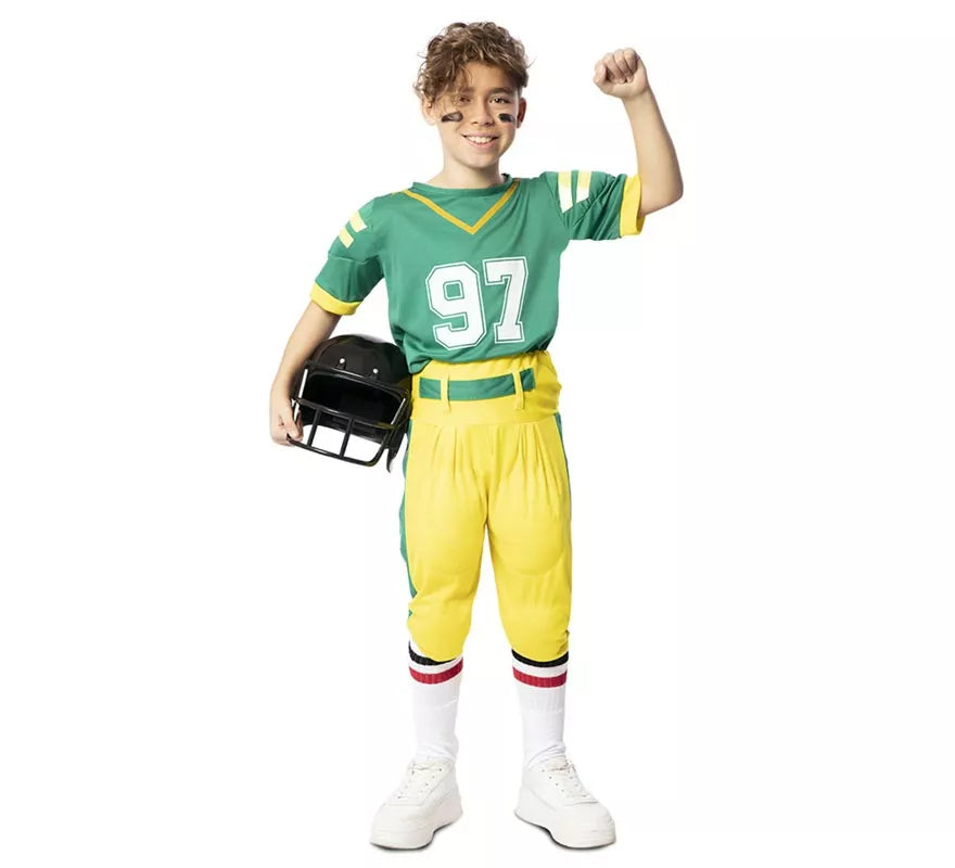 Translation missing: de.Disfraz de Jugador de Fútbol Americano Verde para niño