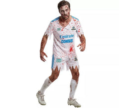 Weißes Zombie-Footballspieler-Kostüm für Herren