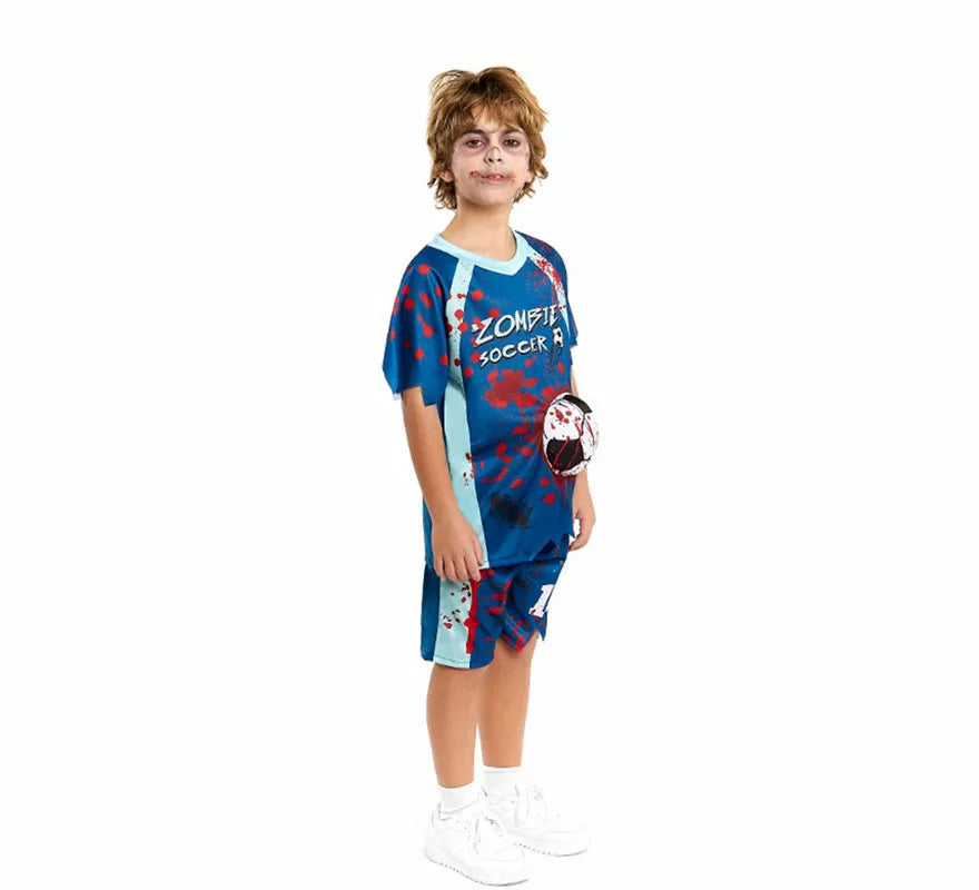 Translation missing: de.Disfraz de Jugador de Fútbol Zombie para niño