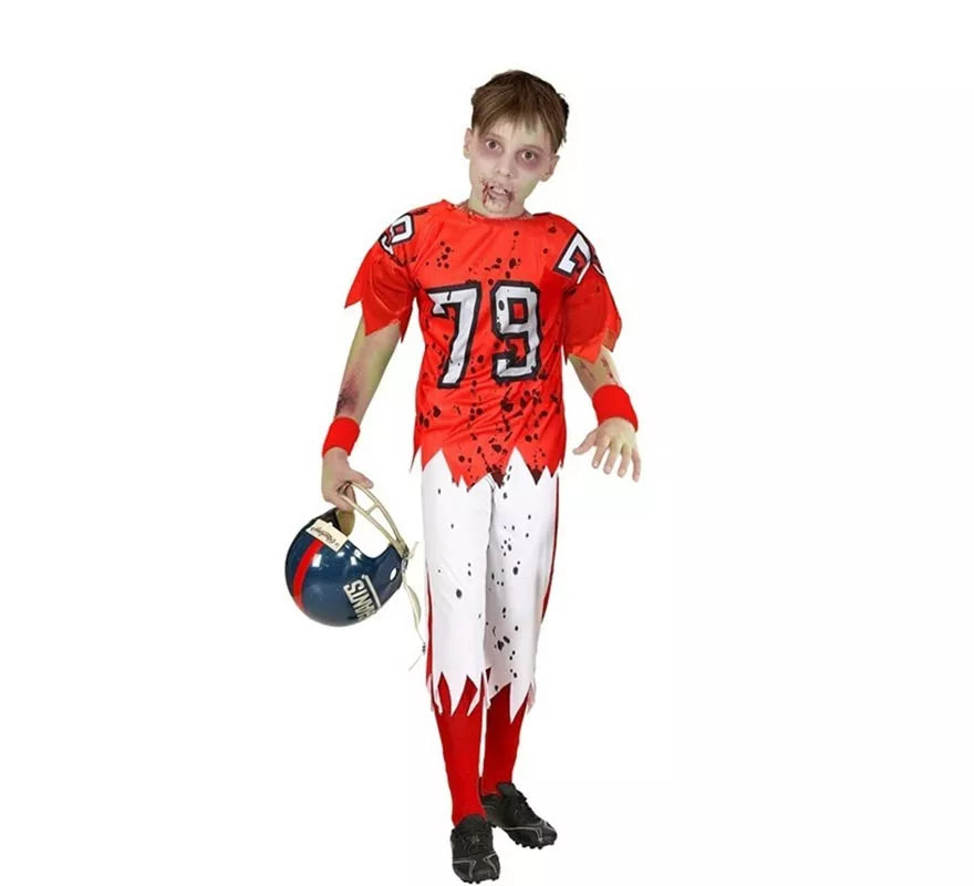 Translation missing: de.Disfraz de Jugador de Rugby Zombie para niño