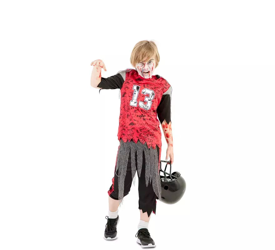 Translation missing: de.Disfraz de Jugador Fútbol Americano Zombie para niño
