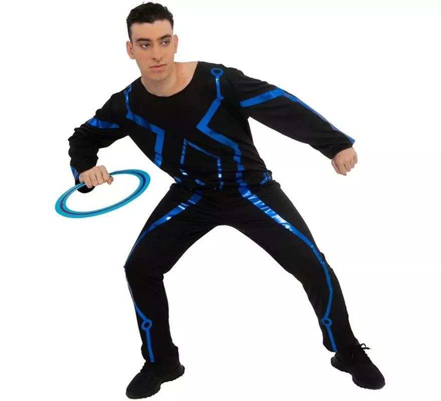 Translation missing: de.Disfraz de Jugador videojuegos negro y azul para hombre