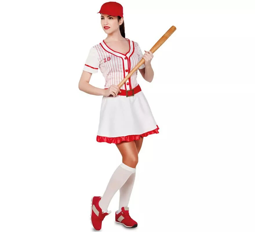 Translation missing: de.Disfraz de Jugadora de Béisbol Retro para mujer