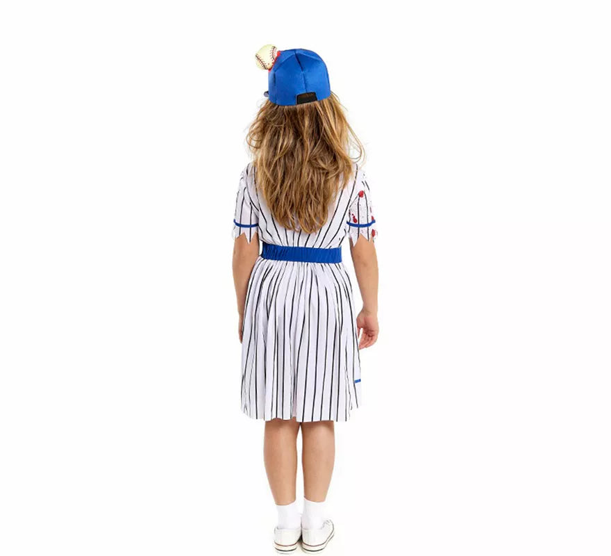 Translation missing: de.Disfraz de Jugadora de Béisbol Zombie para niña