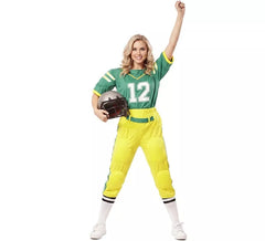 Grünes American-Football-Spielerkostüm für Damen