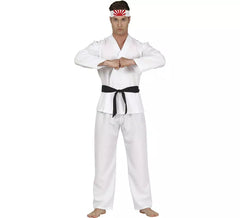 Weißes Karate Kämpfer Kostüm für Herren
