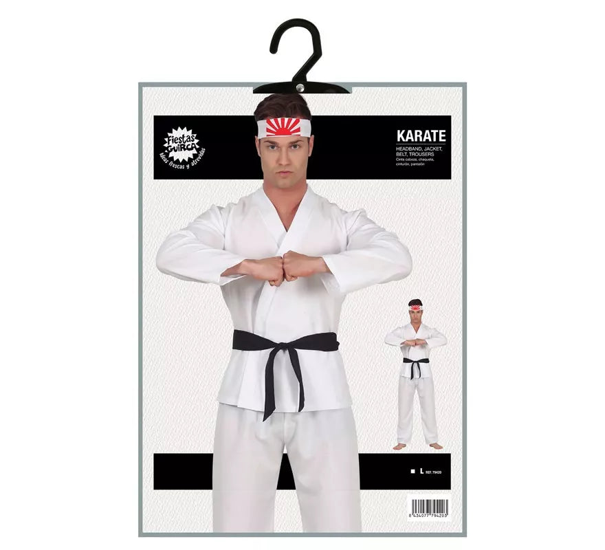 Translation missing: de.Disfraz de Karateca Blanco para Hombre