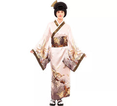 Pastellfarbenes traditionelles japanisches Kimono-Kostüm für Frauen