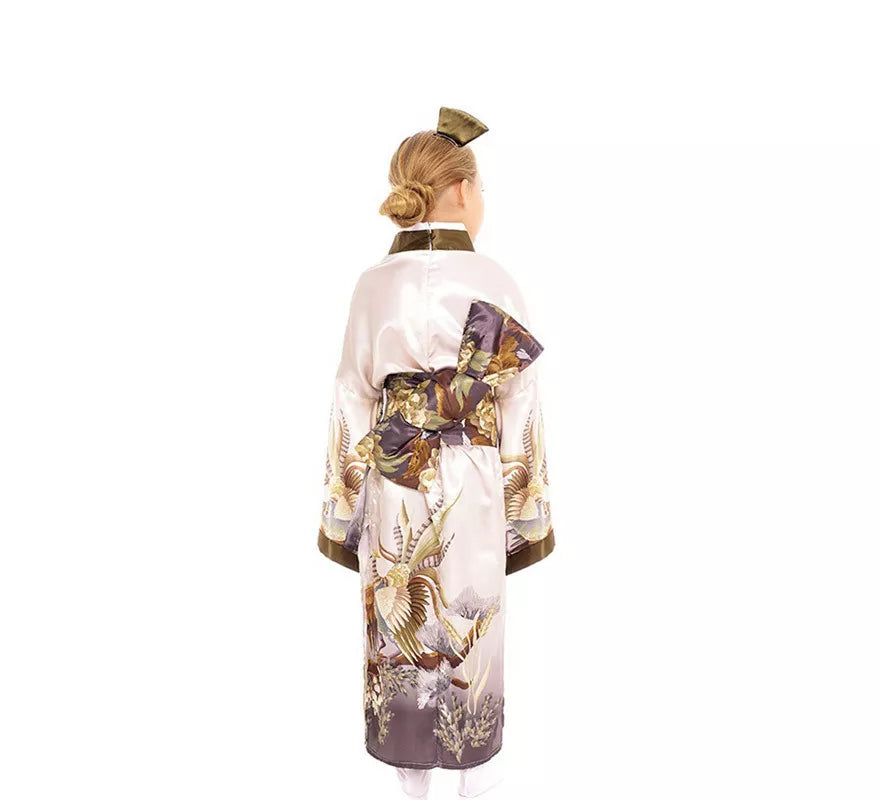 Translation missing: de.Disfraz de Kimono Japonés Tradicional color pastel para niña
