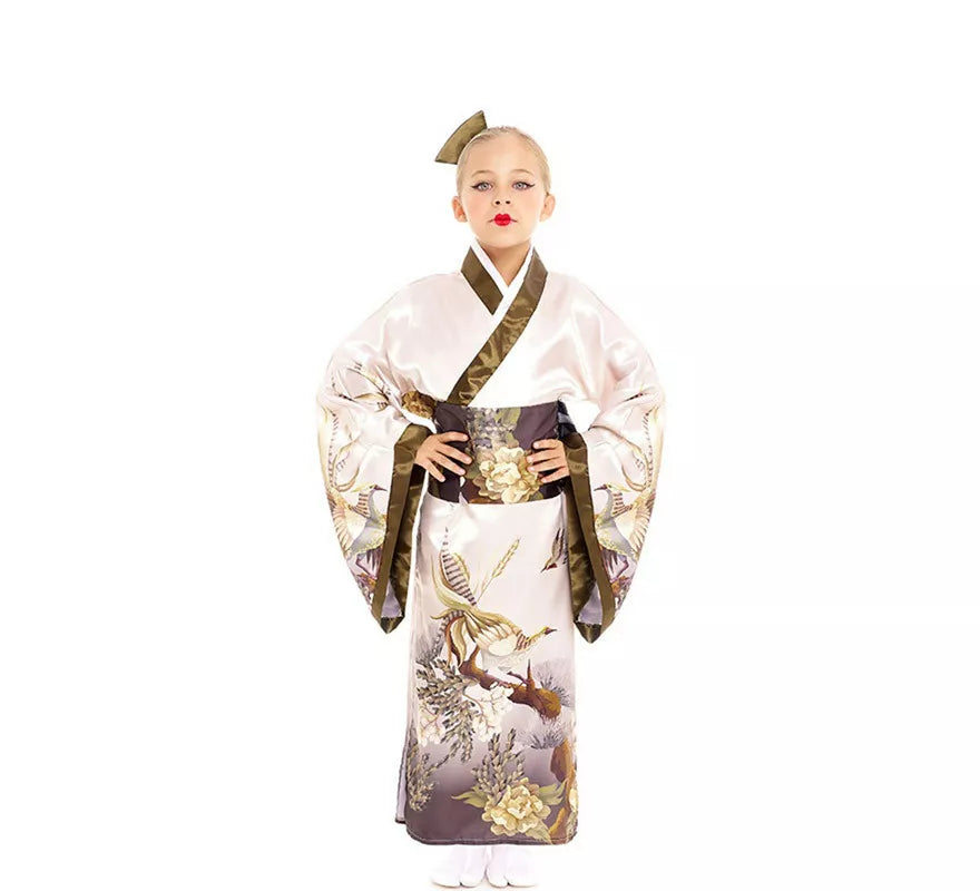 Translation missing: de.Disfraz de Kimono Japonés Tradicional color pastel para niña