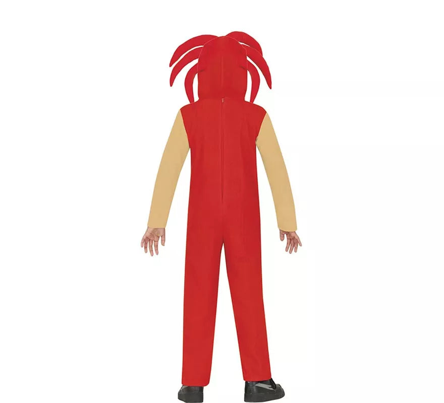 Translation missing: de.Disfraz de Knuckles Sonic rojo para niños