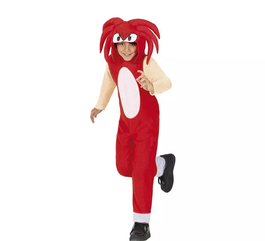 Translation missing: de.Disfraz de Knuckles Sonic rojo para niños