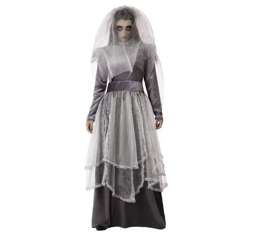Translation missing: de.Disfraz de La Llorona gris para mujer