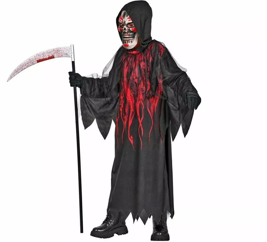 Disfraz de la Muerte Ardiente con Máscara para niños