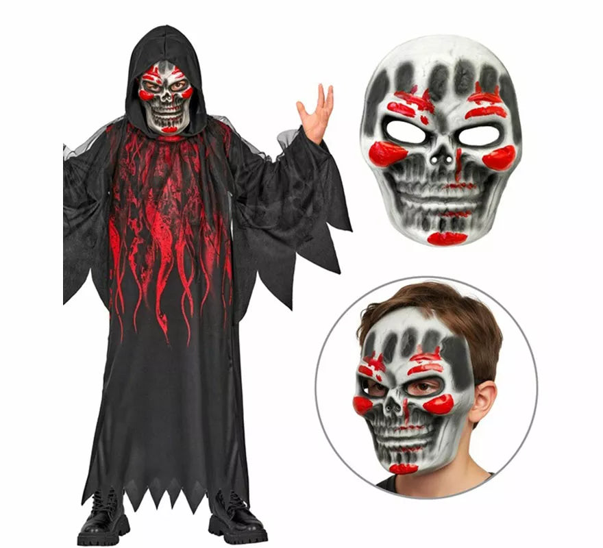Translation missing: de.Disfraz de la Muerte Ardiente con Máscara para niños