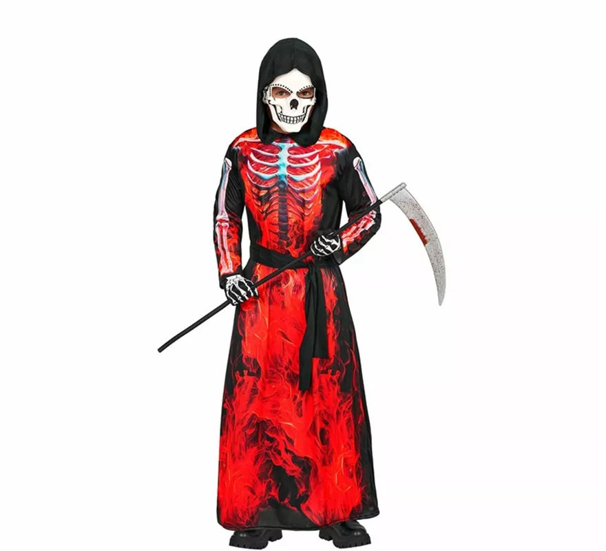 Translation missing: de.Disfraz de la Muerte Ardiente con Máscara para niños