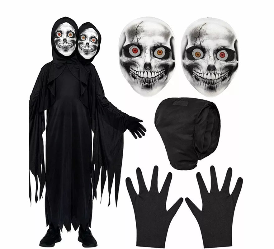 Translation missing: de.Disfraz de la Muerte con Dos Cabezas para niños
