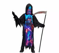 Fluoreszierendes Sensenmann-Kostüm für Kinder