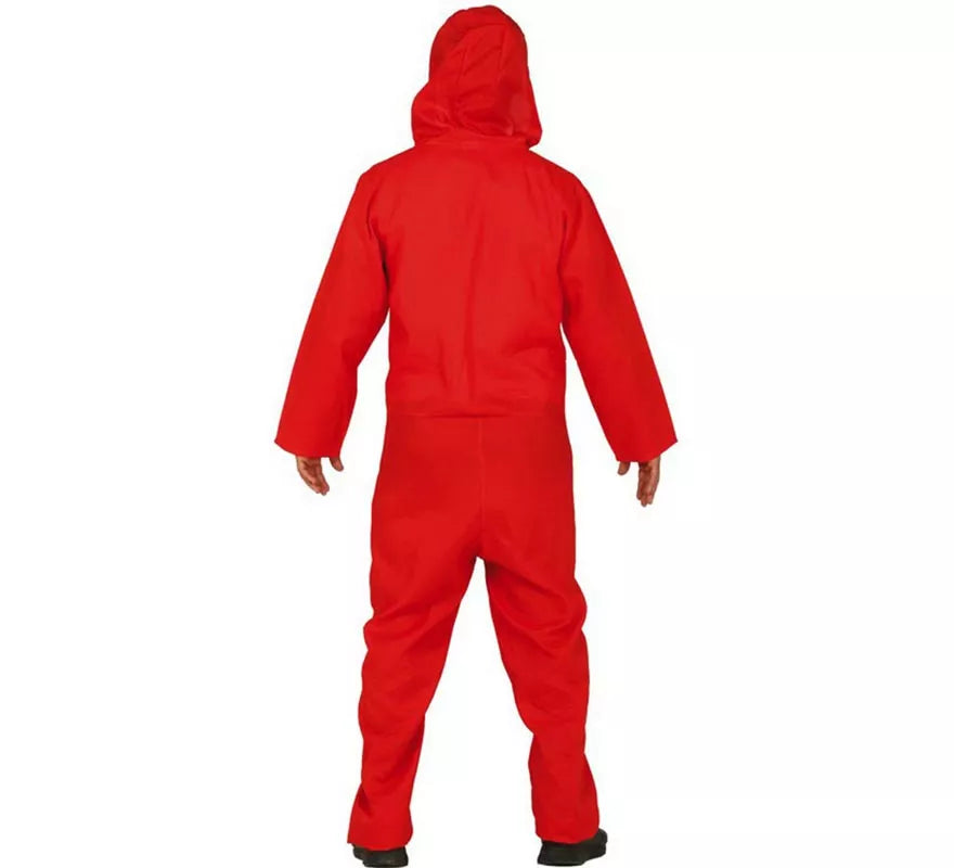 Translation missing: de.Disfraz de Ladrón de Bancos con mono Rojo para hombre