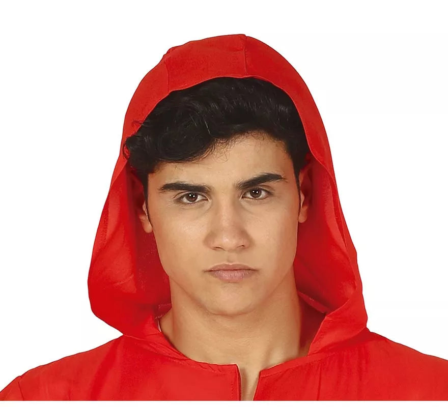 Translation missing: de.Disfraz de Ladrón de Bancos con mono Rojo para hombre