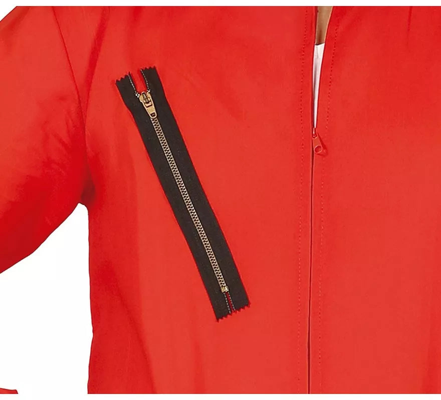 Translation missing: de.Disfraz de Ladrón de Bancos con mono Rojo para hombre