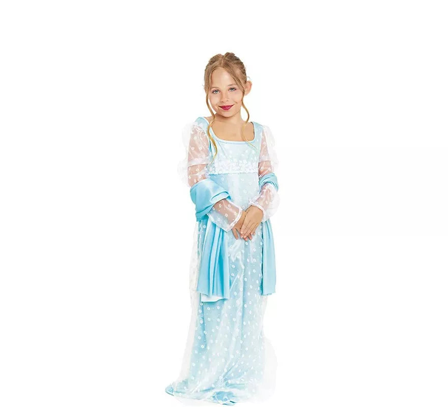 Translation missing: de.Disfraz de Lady Inglesa azul celeste para niña