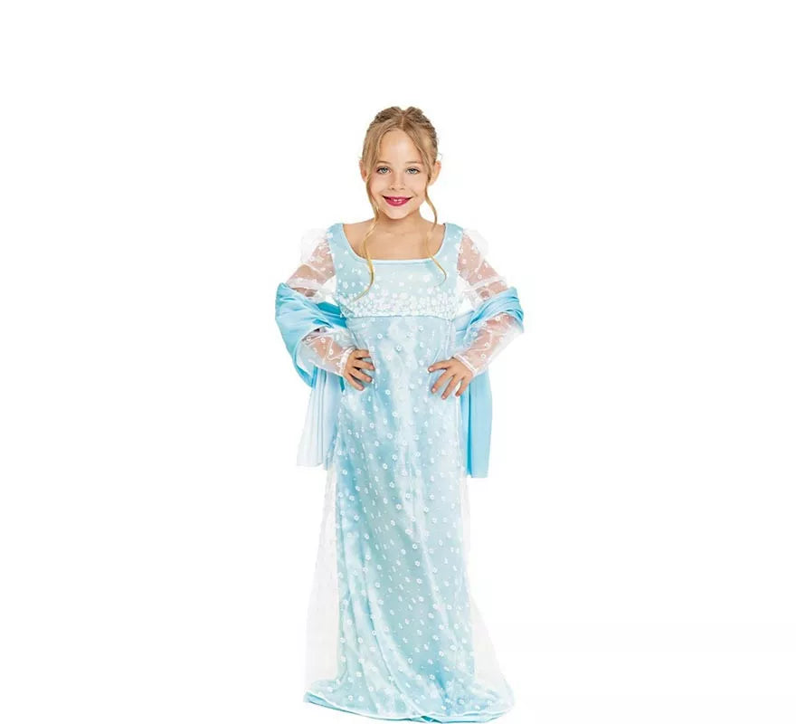 Translation missing: de.Disfraz de Lady Inglesa azul celeste para niña