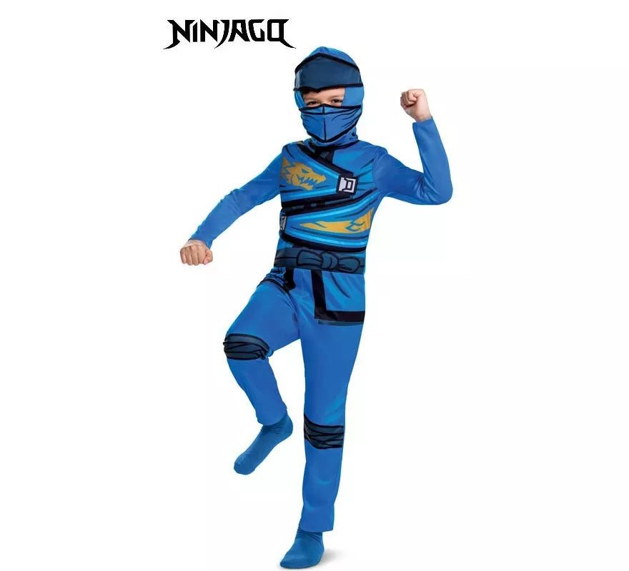Translation missing: de.Disfraz de Lego Ninjago azul Jay para niños