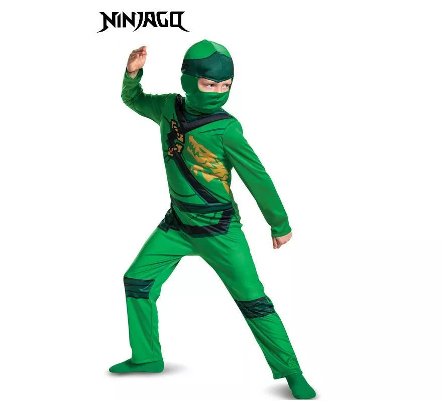 Translation missing: de.Disfraz de Lego Ninjago Lloyd verde para niño