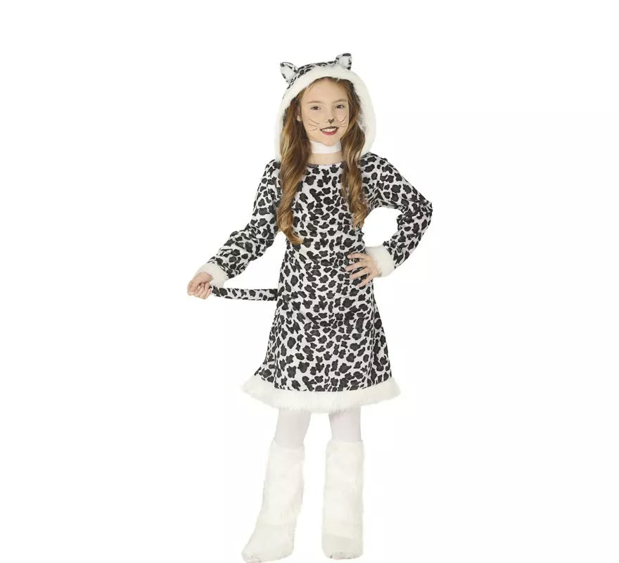 Translation missing: de.Disfraz de Leopardo Blanco para niña