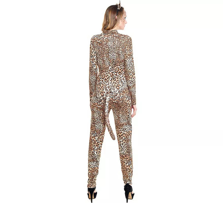 Translation missing: de.Disfraz de Leopardo con Cola para mujer