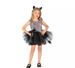 Leopard Kostüm mit Tutu und Schleife für ein Mädchen