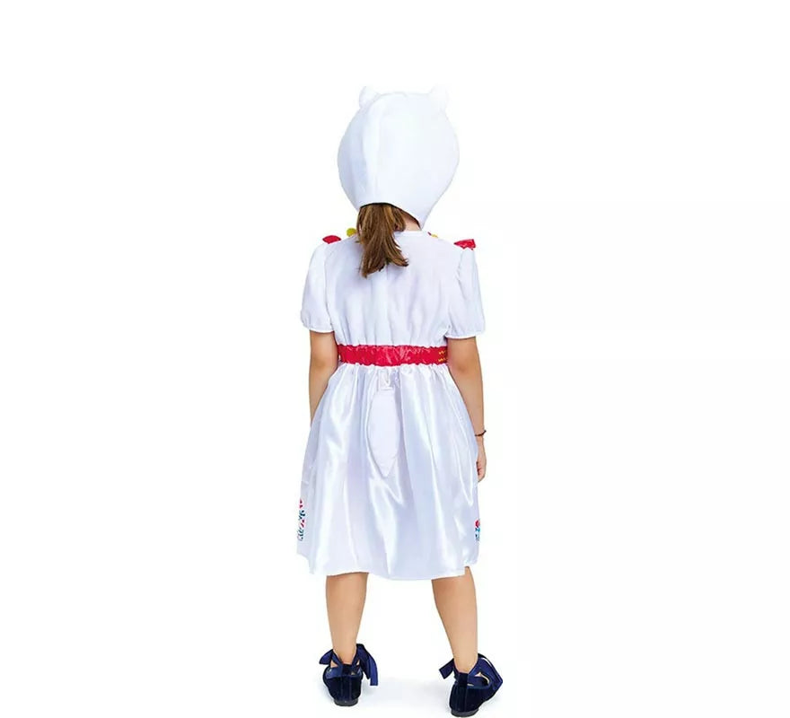 Translation missing: de.Disfraz de Llama blanca en vestido con gorro para bebé